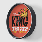 Personalize King of Vater Jokes Uhr (Winkel)