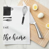 Personalize Kitchen Heart Zuhause White Geschirrtuch (Viertel Falte)