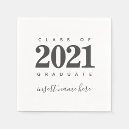 Personalize-Klasse 2021 Graduate Calligrafy Serviette