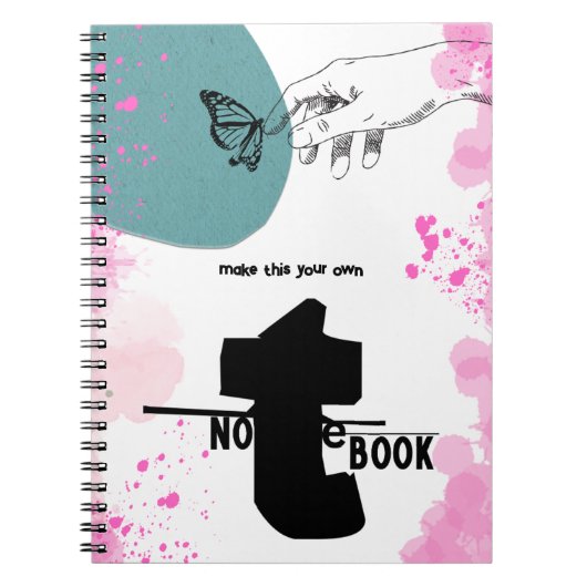PERSONALIZE: Künstlerisches Notebook und Schmetter Notizblock (Vorderseite)