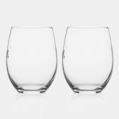 Personalize Love Shape Stem Wedding Monogram Weinglas Ohne Stiel (Links)