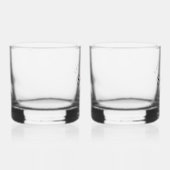 Personalize Love Shape Stem Wedding Monogram Whiskyglas (Rechts)