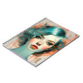 PERSONALIZE: Mädchen mit blauem Haar | Notizbuch Notizblock (Linke Seite)