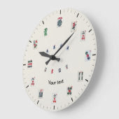 Personalize MahJongg Design Große Wanduhr (Winkel)