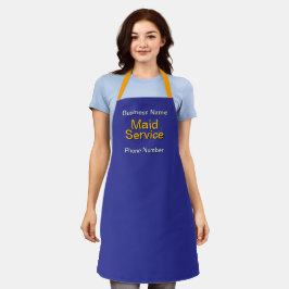 Personalize Maid Service Entrepreneur Blue Schürze