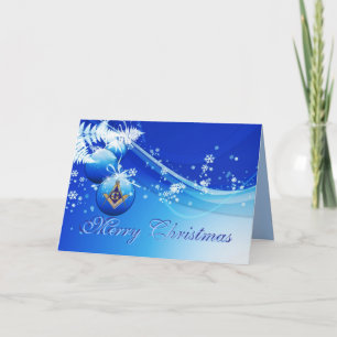 Personalize Masonic Christmas Greetings Feiertagskarte