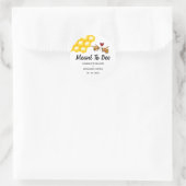 Personalize Meant to Bee Wedding Envelope & Gefall Runder Aufkleber (Tasche)
