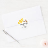 Personalize Meant to Bee Wedding Envelope & Gefall Runder Aufkleber (Umschlag)