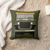 Personalize Military Veteran vintage Army Vehicle Kissen (Decke)