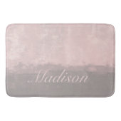 Personalize modern art light pink gray badematte (Vorderseite)