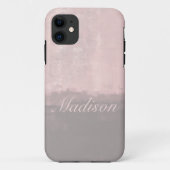 Personalize modern art light pink gray Case-Mate iPhone hülle (Rückseite)