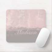 Personalize modern art light pink gray mousepad (Mit Mouse)