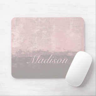 Personalize modern art light pink gray mousepad
