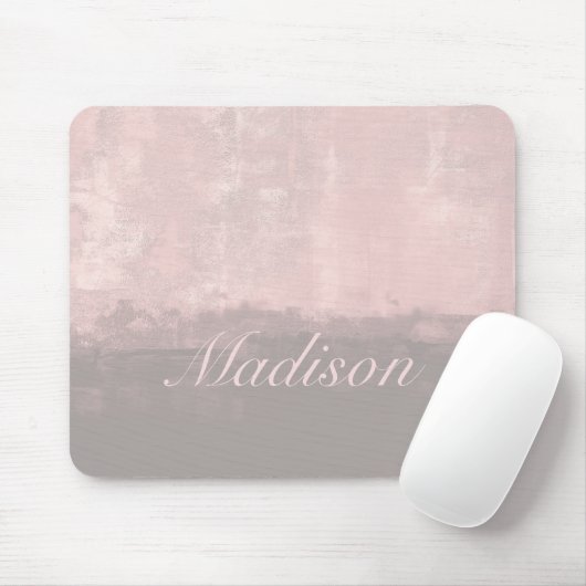 Personalize modern art light pink gray mousepad (Mit Mouse)