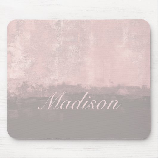Personalize modern art light pink gray mousepad (Vorne)