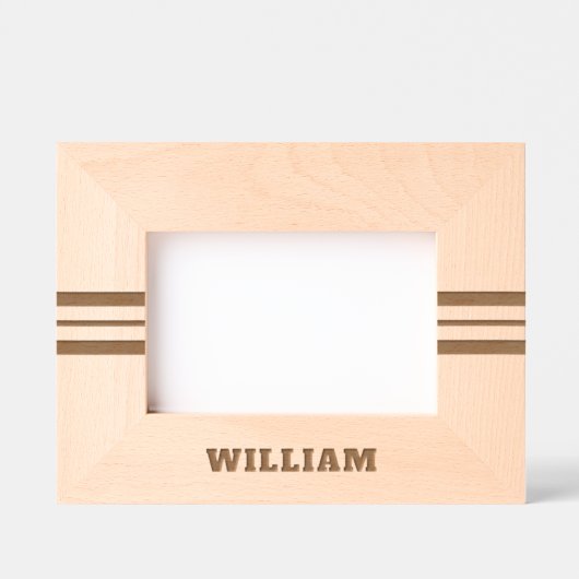 Personalize | Modern Simple Add Name, Geätzte Rahmen (Vorderseite)