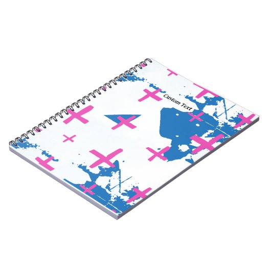 PERSONALIZE: Modernes Cross Notebook Journal Notizblock (Linke Seite)