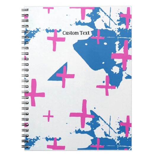 PERSONALIZE: Modernes Cross Notebook Journal Notizblock (Vorderseite)