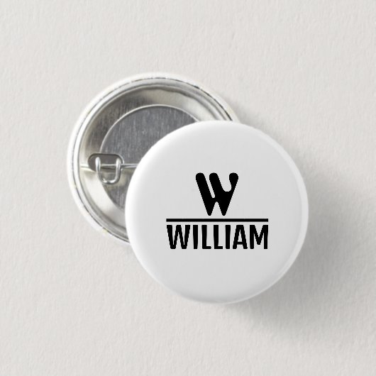Personalize Monogram Name Button (Vorne & Hinten)