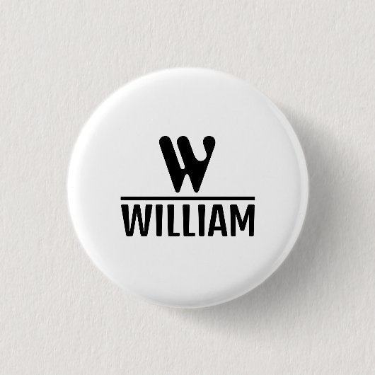 Personalize Monogram Name Button (Vorderseite)