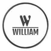 Personalize Monogram Name Puck (Vorderseite)