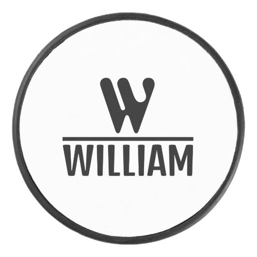 Personalize Monogram Name Puck (Vorderseite)