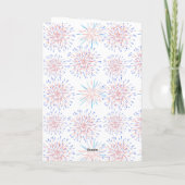 Personalize Name 4. Juli Happy Birthday Karte (Rückseite)