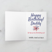 Personalize Name 4. Juli Happy Birthday Karte (Innenseite)