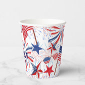 Personalize Name 4. Juli Happy Birthday Set of Pappbecher (Rechts)