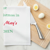 Personalize Name Christmas Kitchen Geschirrtuch (Viertel Falte)