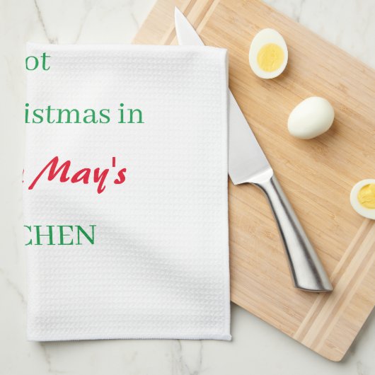Personalize Name Christmas Kitchen Geschirrtuch (Viertel Falte)