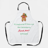Personalize Name Christmas Kitchen Schürze (Vorderseite)