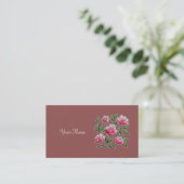 Personalize Name - Marsala Rose Visitenkarte (Stehend Vorderseite)