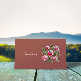 Personalize Name - Marsala Rose Visitenkarte