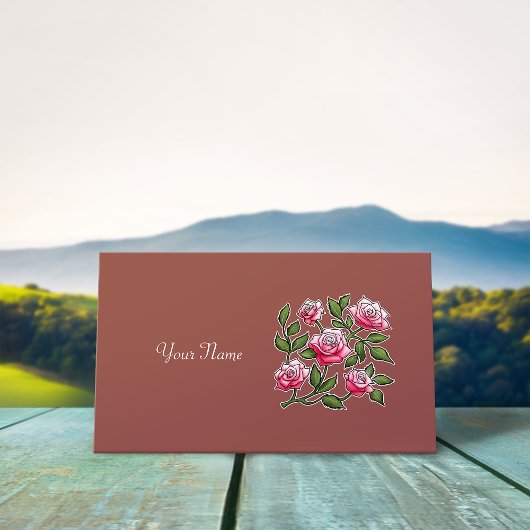 Personalize Name - Marsala Rose Visitenkarte