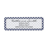 Personalize: Navy Blue Gingham Karo Pattern (Vorne)