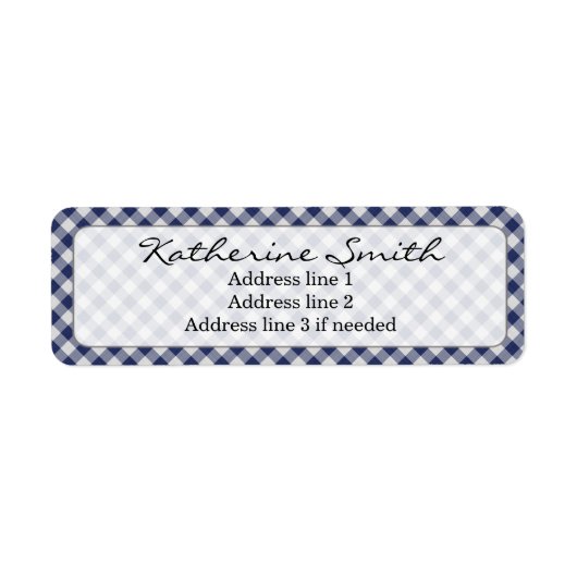 Personalize: Navy Blue Gingham Karo Pattern (Vorne)