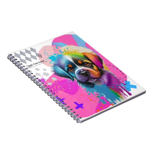 PERSONALIZE: Niedliches Puppy-Dop-Notebook Notizblock (Rechte Seite)