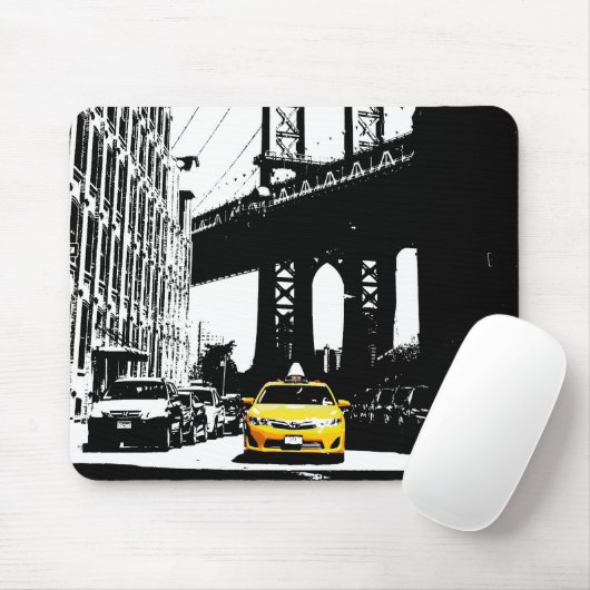 Personalize Nyc New York City Yellow Taxi Brooklyn Mousepad (Mit Mouse)