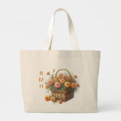 Personalize October Marigold Tote Bag Jumbo Stoffbeutel (Rückseite)