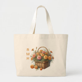 Personalize October Marigold Tote Bag Jumbo Stoffbeutel