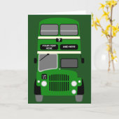 Personalize Old Liverpool Double Decker Bus Karte (Gelbe Blume)