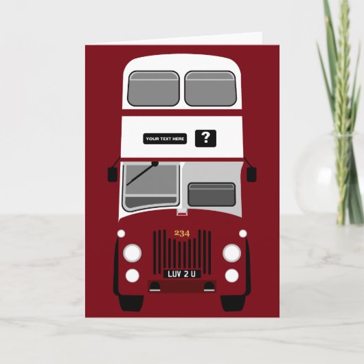 Personalize Old Oldham Double Decker Bus Karte (Vorderseite)