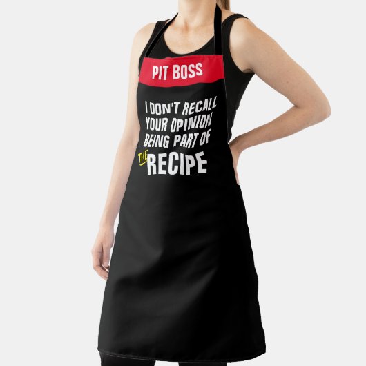 Personalize Opinion Funny Chef Apron - Grill! Schürze (InSitu)