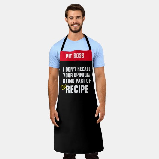 Personalize Opinion Funny Chef Apron - Grill! Schürze (Getragen)