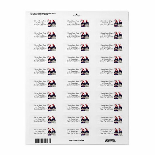 Personalize Patriotic Gnome Return Address Labels (Vorne)
