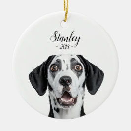personalize pet name & picture keramik ornament