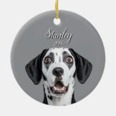 personalize pet name & picture keramik ornament (Hinten)