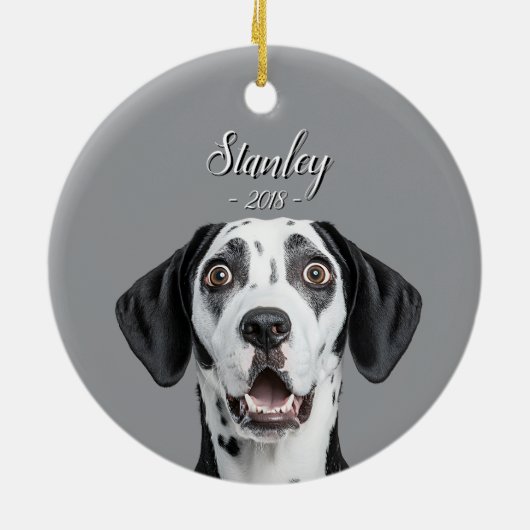 personalize pet name & picture keramik ornament (Hinten)