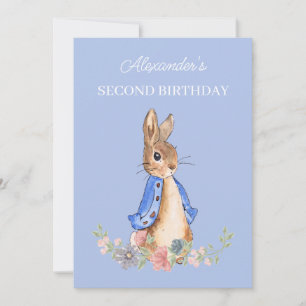 Personalize Peter Rabbit 2. Geburtstagseinladung Ankündigung